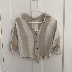 Urban Outfitters BDG Jena Tie Front Blouse
